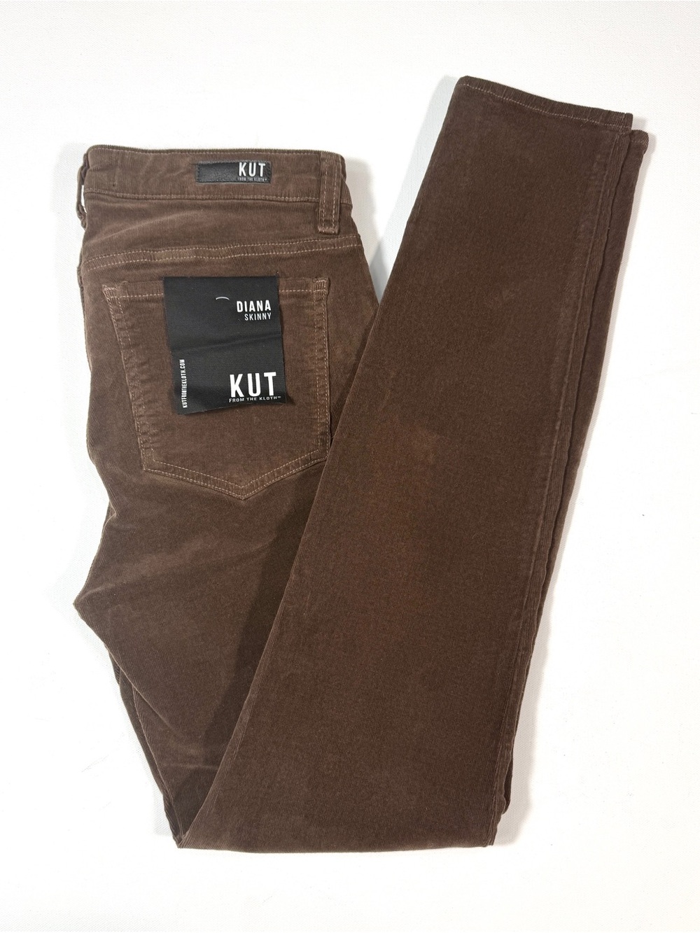 Kut from the Kloth Women’s Corduroy Skinny Pants in Brown
